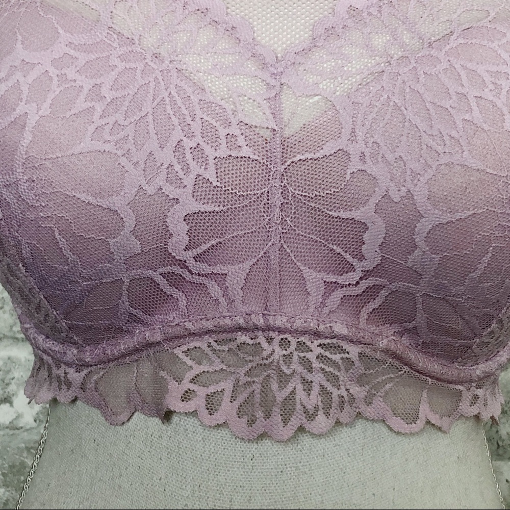 PINK VICTORIA'S SECRET Lilac Lace Bralette - Picture 8 of 16